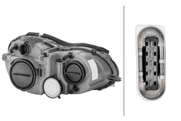 Far stanga (H7/PY21W/W5W, electric, cu motoras, fundal cromat, fundal portocaliu) MERCEDES Clasa CLK (A209), CLK (C209) 2002-2010 [2]