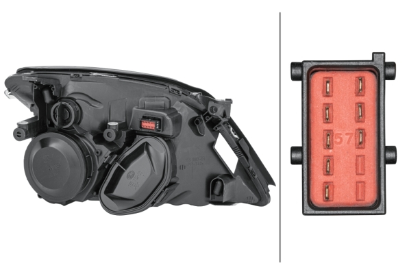 Far stanga (H7/PY21W/W5W, electric, fundal cromat) OPEL SIGNUM, VECTRA 2002-2005 [2]
