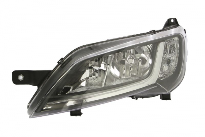 Far stanga (H7, reglaj electric, cu motoras, fundal negru) CITROEN JUMPER FIAT DUCATO PEUGEOT BOXER dupa 2014