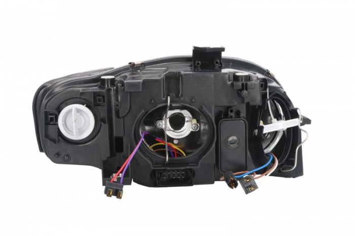 Far stanga (H7, reglaj electric, cu motoras, fundal negru/insertii crom) AUDI A4 2004-2008 [2]