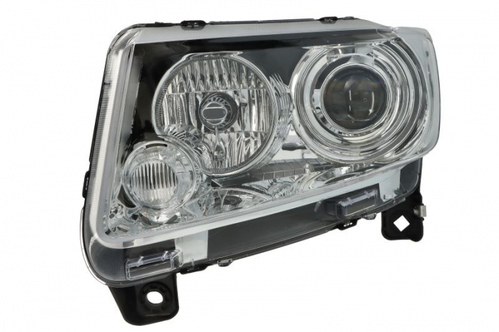 Far Stanga (H9, electric, cu motor, culoare insert: negru) potrivit JEEP COMPASS, GRAND CHEROKEE IV