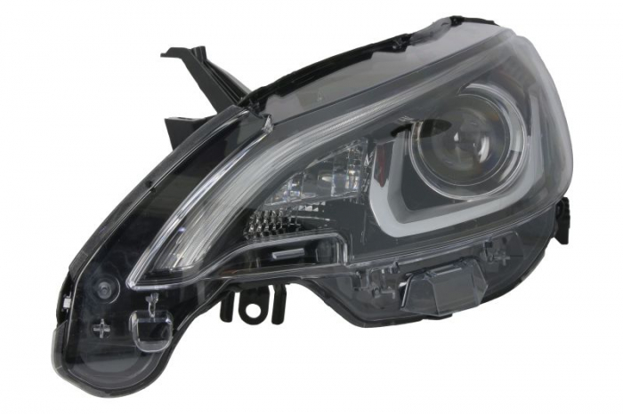 Far Stanga (HIR2 LED PY21W, electric, cu motor, culoare interior: negru, culoare semnalizator: transparent) potrivit PEUGEOT 108