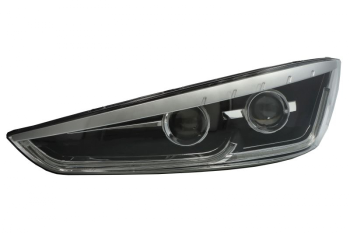 Far stanga (LED, culoare insert: negru crom platinat) potrivit IRIZAR I6, I8 09.13-