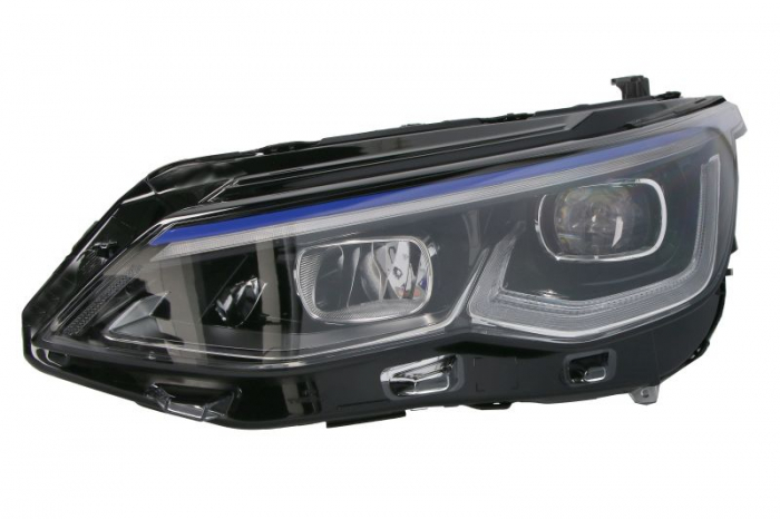 Far stanga (LED, electric, cu motor, culoare insert: albastru) potrivit VW GOLF VIII 07.19-