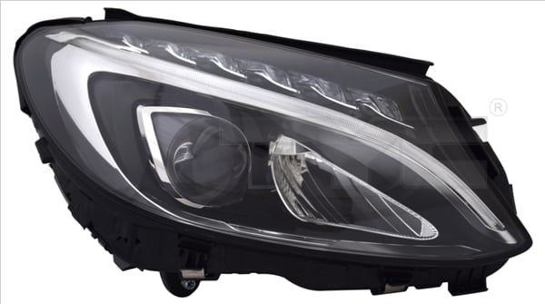 Far stanga (LED, electric, cu motor, fara modul LED DRL; fara controler LED) potrivit MERCEDES C-KLASA W205 12.13-12.18