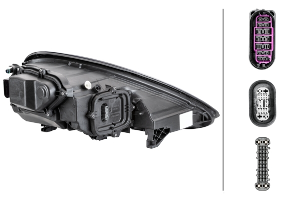 Far stanga LED, electric, cu motoras, interior negru PORSCHE PANAMERA 970 intre 2013-2016 [2]