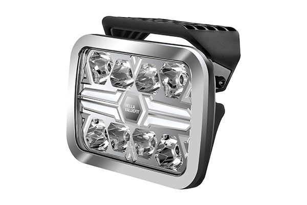 Far universal stanga dreapta (dreptunghiular, BLADE, LED, 12 24V, 36W, latime 222mm, inaltime 153mm, adancime: 58mm, transparent, aluminiu, negru crom, lumini pozitie, lungime cablu: 500mm)