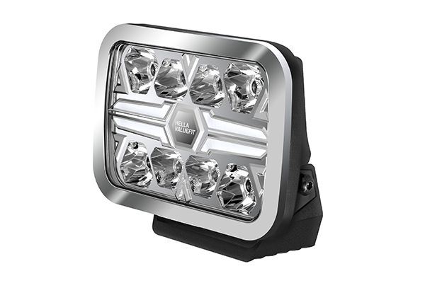 Far universal stanga dreapta (dreptunghiular, BLADE, LED, 12 24V, 36W, latime 222mm, inaltime 153mm, adancime: 58mm, transparent, aluminiu, negru crom, lumini pozitie, lungime cablu: 500mm)