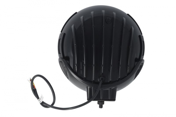 Far universal stanga/dreapta (faza lunga, FERVOR 220, LED, 12/24V, 3; 27W, inaltime 238mm, diametru 220mm, adancime: 87mm, transparent, metal/plastic, negru/crom, lumini pozitie, lungime cablu: [2]