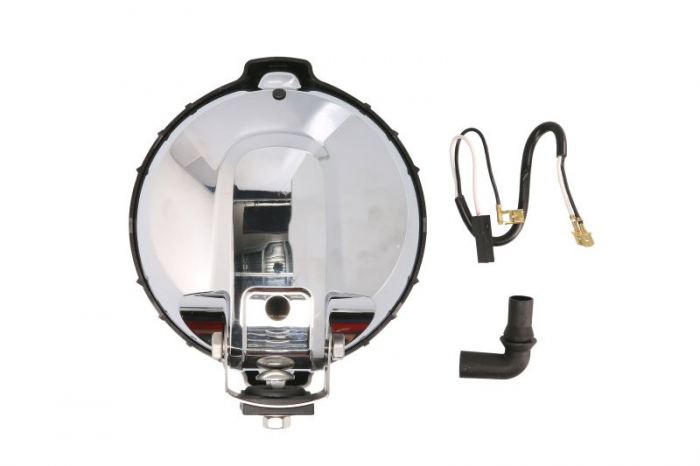 Far universal stanga/dreapta (faza lunga, H3, 12/24V, diametru 152mm, alb, metal, crom, lungime cablu: 150mm) [2]