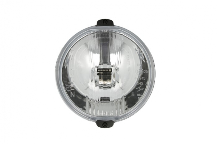 Far universal stanga dreapta (faza lunga, H3, 12 24V, diametru 152mm, alb, plastic, negru, lungime cablu: 150mm)