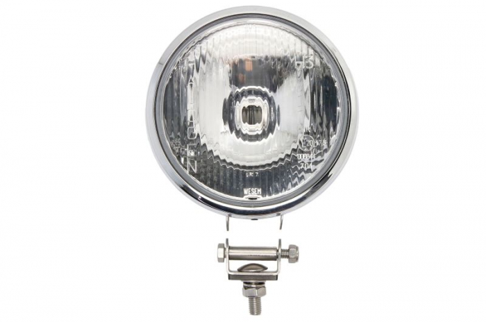 Far universal stanga dreapta (faza lunga, H3, 12 24V, diametru 160mm, transparent, metal, crom)