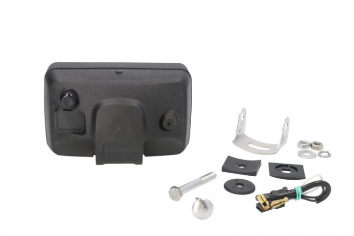 Far universal stanga/dreapta (faza lunga, H3, 12/24V, latime 156mm, inaltime 92mm, alb, plastic, negru, lungime cablu: 150mm) [2]