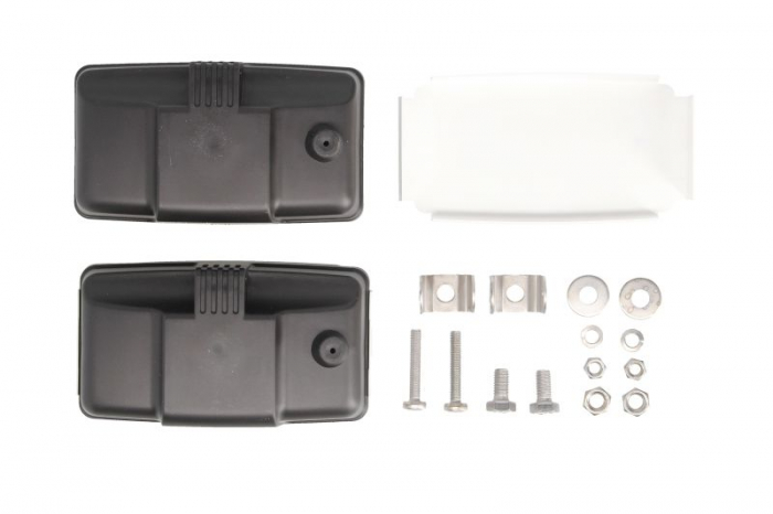 Far universal stanga/dreapta (faza lunga, H3, latime 139mm, inaltime 79,8mm, transparent, plastic, negru) [2]