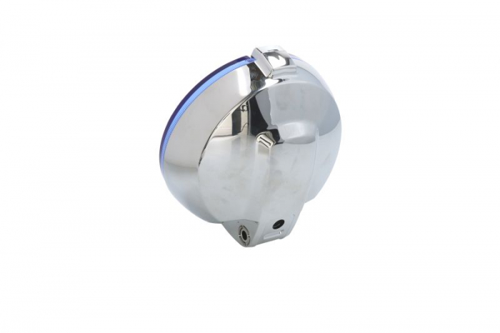 Far universal stanga/dreapta (faza lunga, H3/LED, 24V, diametru 183mm, albastru, plastic, crom, lumini pozitie, lungime cablu: 150mm) [2]