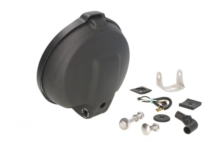 Far universal stanga/dreapta (faza lunga, H3/T4W, 12/24V, diametru 183mm, alb, plastic, negru, lumini pozitie, lungime cablu: 150mm) [2]