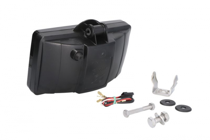 Far universal stanga/dreapta (faza lunga, H3/T4W, 12/24V, latime 241mm, inaltime 135mm, alb, plastic, negru, lumini pozitie, lungime cablu: 150mm) [2]