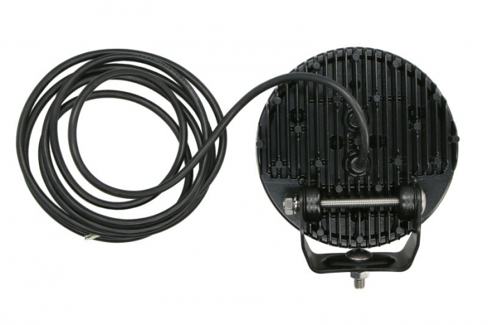 Far universal stanga/dreapta (faza lunga, LED, 12/24V, inaltime 194mm, diametru 179mm, adancime: 78mm, transparent, aluminiu, negru, lumini pozitie, lungime cablu: 300mm) [2]