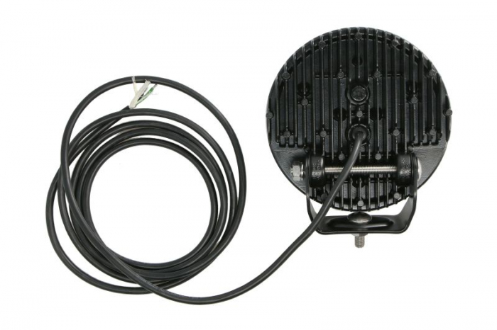 Far universal stanga/dreapta (faza lunga, LED, 12/24V, inaltime 194mm, diametru 179mm, adancime: 78mm, transparent, aluminiu, negru, lumini pozitie, lungime cablu: 300mm) [2]