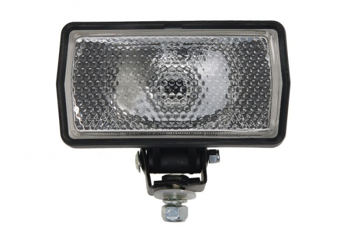 Far universal stanga dreapta (H3, 12 24V, transparent, plastic, negru) potrivit DEUTZ FAHR AGROCLIMBER, AGROCOMPACT, AGROCOMPACT F, AGROFARM, AGROPLUS, AGROSUN, AGROTRAC; HUERLIMANN ELITE, H, MASTER