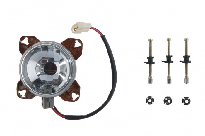 Far universal stanga dreapta (H7 T4W, 12 24V, diametru 90mm, transparent, lumini pozitie) potrivit NEOPLAN potrivit FORD CARGO II 06.03-