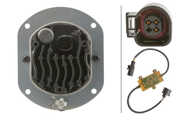 Far universal stanga/dreapta (rotund, LED, 12/24V, latime 96mm, inaltime 91mm, diametru 90mm, adancime: 91mm, negru) [2]