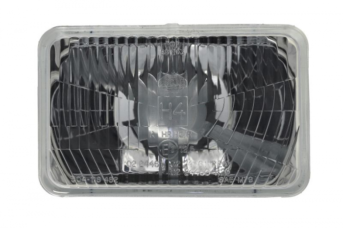 Farul universal Dreapta Stanga (H4, 12 24V, latime 167mm, inaltime 107mm, transparent) potrivit MITSUBISHI GALANT IV; TOYOTA CARINA II, CORONA, CROWN; FENDT 200, 300, 600 01.72-