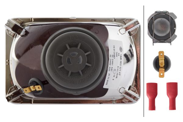 Farul universal Dreapta/Stanga (H4/T4W, 12/24V, latime 167mm, inaltime 107mm, transparent, Lampi de pozitie) potrivit MULTICAR M26; MITSUBISHI GALANT IV; TOYOTA CARINA II, CORONA 01.76-12.02 [4]