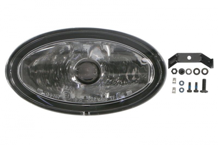 Farul universal Dreapta Stanga (H7, 12V, latime 117mm, inaltime 65mm, adancime: 96mm, transparent, plastic, negru, semnalizare)