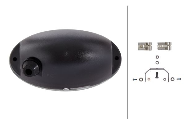 Farul universal Dreapta/Stanga (H7, 12V, latime 117mm, inaltime 65mm, adancime: 96mm, transparent, plastic, negru, semnalizare) [4]