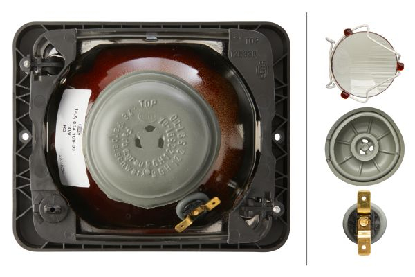 Farul universal Dreapta/Stanga (R2/T4W, 12/24V, latime 173mm, inaltime 144mm, adancime: 99mm, transparent, plastic, negru, Lampi de pozitie) [4]