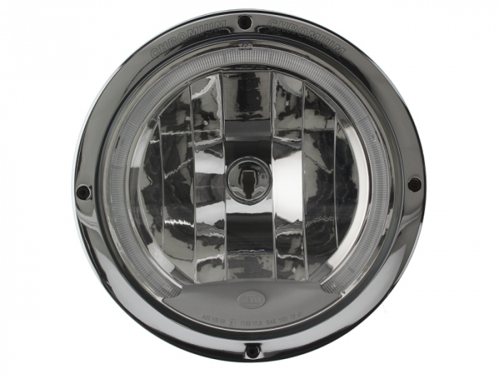 Farul universal Dreapta Stanga (rotund, Luminator Chromium Celis, H1, 12 24V, latime 222mm, inaltime 222mm, diametru 224,4mm, adancime: 130mm, transparent, metal, crom, Lampi de pozitie, lungime cablu