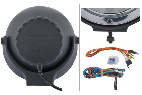 Farul universal Dreapta/Stanga (rotund, Luminator Xenon, D1S, 24V, latime 222mm, inaltime 222mm, diametru 224,4mm, adancime: 153mm, transparent, aluminiu, negru, lungime cablu: 1950mm) [2]
