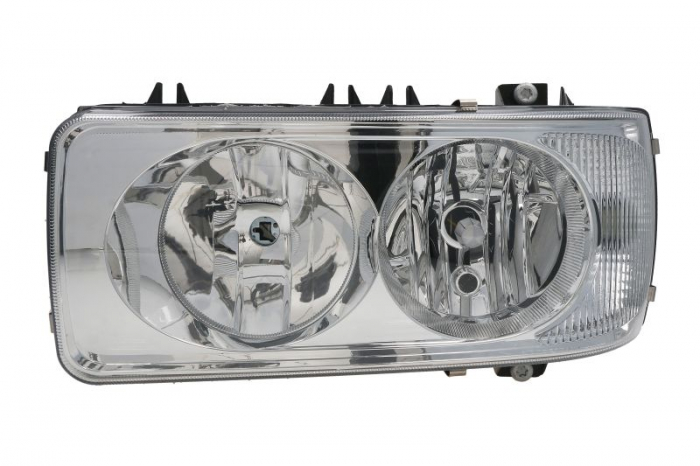 Fat stanga (H1 H7 PY21W W5W, electric, fara motor, culoare insert: crom platinat, culoare indicator: transparent) potrivit DAF 75 CF, 85 CF, CF 65, CF 75, CF 85, LF 45, LF 55, SB, XF 105 01.74-