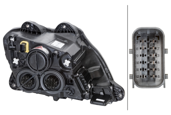 Fat stanga (H1/LED/P21W, manual, fara motor, cu lumina de zi, culoare insert: crom platinat, culoare indicator: transparent) potrivit DAF CF, XF 106 10.12- [4]