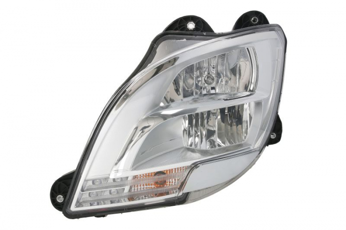 Fat stanga (H1 LED PY21W, manual, fara motor, cu lumina de zi, culoare insert: crom platinat, culoare indicator: transparent) potrivit DAF CF, XF 106 10.12-