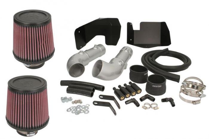 Filtru de aer K & N TYPHOON potrivit NISSAN / INFINITI 370Z/G37, V6-3.7L, 09-10 - SILVER [2]