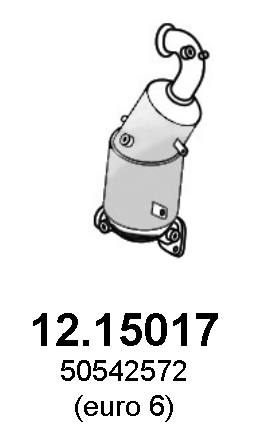 Filtru de particule diesel (DPF) potrivit Alfa Romeo Giulietta; Fiat 500L, 500X, Doblo, Doblo Cargo, Tipo; Suzuki SX4 S-CROSS, Vitara dupa 2010 - 1.6 diesel, Euro 6, cordierita [2]