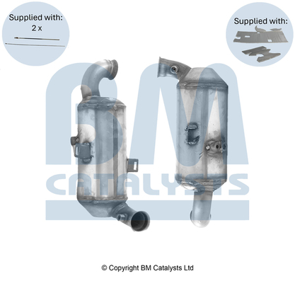 Filtru de particule diesel (DPF) potrivit Ds Ds 3; Citroen C3 II, DS3; Peugeot 2008 I, 206+, 207, 208, 208 I dupa 2006 - 1.4 diesel, Euro 5, cordierita [2]