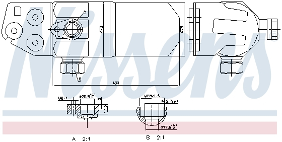 Filtru uscator AC AUDI A2 1.2D-1.6 intre 2000-2005