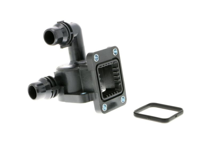 Flansa lichid racire (plastic) potrivit BMW 1 (E81), 1 (E82), 1 (E87), 1 (E88), 3 (E46), 3 (E90), 3 (E91), 3 (E92), 3 (E93), 5 (E60), X1 (E84), X3 (E83), Z4 (E85) 1.6-2.0 12.98-06.15 [2]
