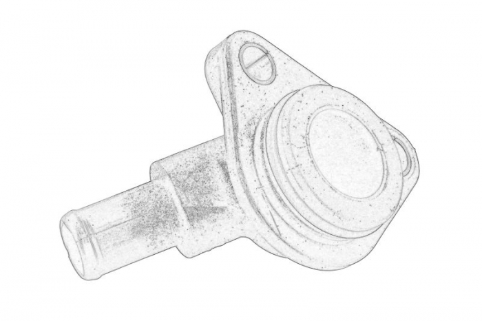 Flansa lichid racire potrivit FIAT DUCATO 2.3D 12.01-