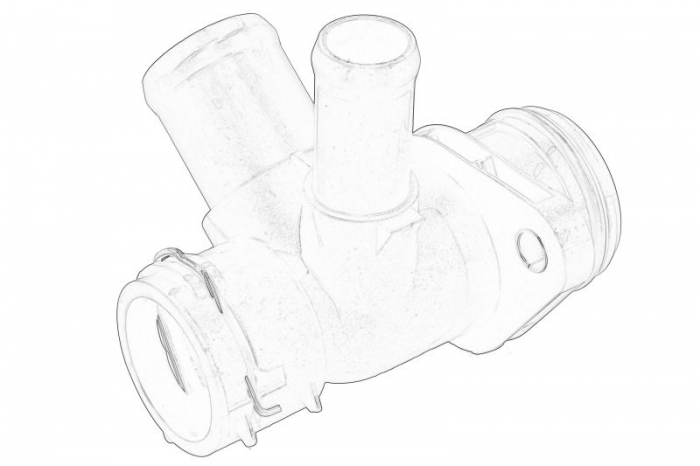 Flansa lichid racire potrivit FORD B-MAX, C-MAX II, ECOSPORT, FIESTA VI, FIESTA VII, FOCUS III, FOCUS III/HATCHBACK, FOCUS III/KOMBI, GRAND C-MAX, MONDEO V 1.0/1.0H/1.1 dupa 2012 [2]