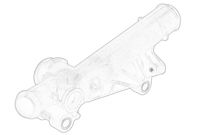 Flansa lichid racire potrivit FORD C-MAX II, FIESTA VI, FOCUS III, GALAXY II, GRAND C-MAX, KUGA II, MONDEO IV, S-MAX, TOURNEO CONNECT V408 NADWOZIE WIELKO 1.6 dupa 2010 [2]