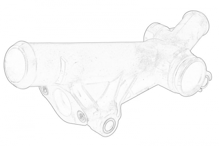 Flansa lichid racire potrivit FORD C-MAX II, FIESTA VI, FOCUS III, GALAXY II, GRAND C-MAX, KUGA II, MONDEO IV, S-MAX, TOURNEO CONNECT V408 NADWOZIE WIELKO 1.6 07.10-