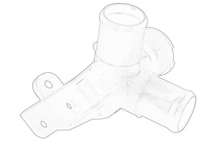 Flansa lichid racire potrivit HYUNDAI ACCENT V, CRETA, ELANTRA IV, ELANTRA V, I20 ACTIVE, I20 I, I20 II, I30, I40 I, I40 I CW, IX20, IX35, KONA, TUCSON, VELOSTER 1.4-1.6LPG dupa 2006 [2]