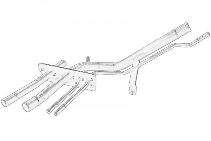 Flansa lichid racire potrivit SCANIA G I, P I, R I, T DC09.108-DC9.39 01.03-05.19