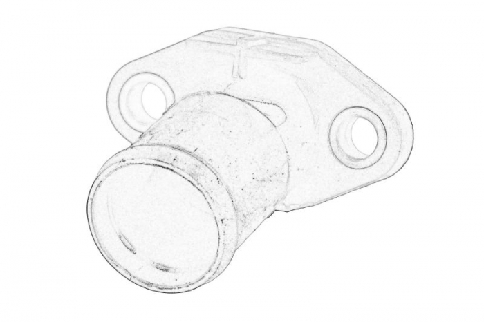 Flansa lichid racire potrivit TOYOTA AVENSIS, COROLLA 1.6 1.8 05.92-08.01