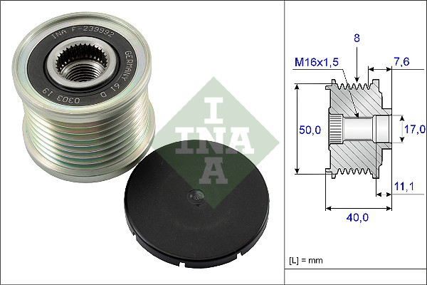 Fulie alternator MERCEDES E (W211), GL (X164), M (W164), S (W221) 4.0D intre 2006-2013