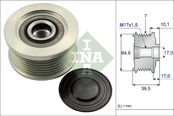 Fulie alternator NISSAN CABSTAR, MURANO II, NP300 NAVARA, NT400 CABSTAR, PATHFINDER III, PICK UP 2.5D dupa 2002